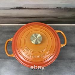Le Creuset Signature Enameled Cast Iron Round Dutch Oven 4 1/2 qt. Flamme Dorée