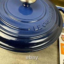 Le Creuset Signature Enameled Cast Iron Round Wide Dutch Oven 3 1/2 Qt. Lapis OB