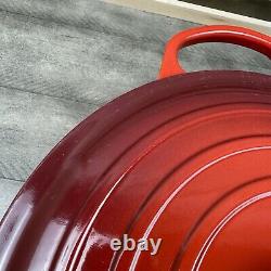Le Creuset Signature Enameled Cast Iron Round Wide Dutch Oven 6 3/4-Qt. Red Read