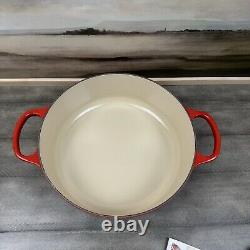 Le Creuset Signature Enameled Cast Iron Round Wide Dutch Oven 6 3/4-Qt. Red Read
