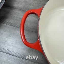Le Creuset Signature Enameled Cast Iron Round Wide Dutch Oven 6 3/4-Qt. Red Read