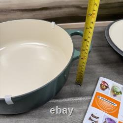 Le Creuset Signature Enameled Cast Iron Wide Dutch Oven 6 3/4 Qt Artichaut Read