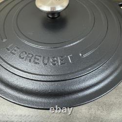 Le Creuset Signature Enameled Cast Iron Wide Dutch Oven 6 3/4 Qt Matte Black OB