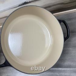 Le Creuset Signature Enameled Cast Iron Wide Dutch Oven 6 3/4 Qt Matte Black OB