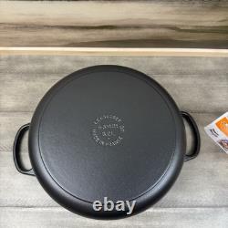 Le Creuset Signature Enameled Cast Iron Wide Dutch Oven 6 3/4 Qt Matte Black OB