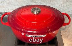 Le Creuset Signature Oval Dutch Oven #33 Cerise Red 8 Qt. NWOB