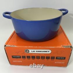 Le Creuset Signature Round Casserole Dutch Oven Cobalt Blue Double Handle NO LID