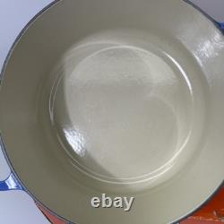 Le Creuset Signature Round Casserole Dutch Oven Cobalt Blue Double Handle NO LID