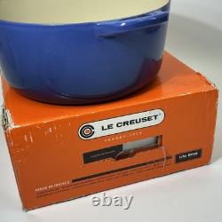 Le Creuset Signature Round Casserole Dutch Oven Cobalt Blue Double Handle NO LID