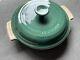 Le Creuset Stoneware 8.5 Round Baking Casserole Dutch Oven Withlid Green
