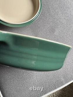 Le Creuset Stoneware 8.5 Round Baking Casserole Dutch Oven WithLid Green