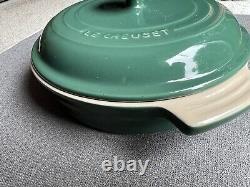 Le Creuset Stoneware 8.5 Round Baking Casserole Dutch Oven WithLid Green