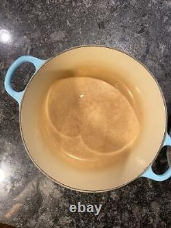 Le Creuset Teal/Turquoise/Blue Ombré Cast Iron Enamel Dutch Oven Teal #22 3.5 Qt