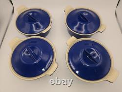 Le Creuset VTG #14 Blue ECI Mini Casserole Dutch Ovens 5 1/2 with Lid