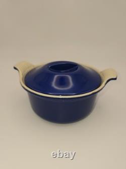Le Creuset VTG #14 Blue ECI Mini Casserole Dutch Ovens 5 1/2 with Lid