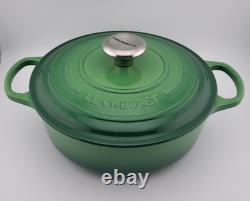 Le Creuset Wide Dutch Oven #24 Signature 3.5 Qt Bamboo In Good Condition