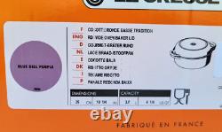 Le Creuset Wide Dutch Oven with Baker Lid 4.25 Qt Bluebell NIB