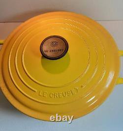 Le Creuset Yellow Dutch Oven 5.5 Quart Enameled Cast Iron Round Oven