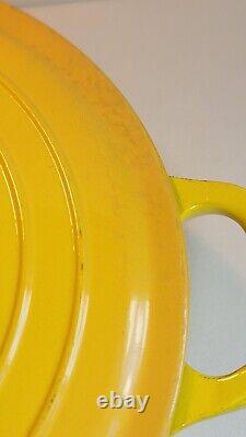 Le Creuset Yellow Dutch Oven 5.5 Quart Enameled Cast Iron Round Oven