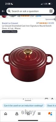 Le creuset dutch oven 4.5 qt