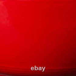 Lodge 4.5 Quart Enameled Cast Iron Dutch Oven with Lid Quart, Solid Red