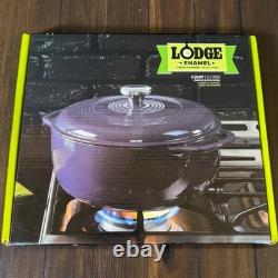 Lodge Color 6 QT Enameled Cast Iron Dutch Oven Purple NEW in Box Rare Retired