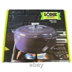 Lodge Color 6 QT Enameled Cast Iron Dutch Oven Purple NEW in Box Rare Retired