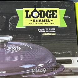 Lodge Color 6 QT Enameled Cast Iron Dutch Oven Purple NEW in Box Rare Retired