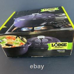 Lodge Color 6 QT Enameled Cast Iron Dutch Oven Purple NEW in Box Rare Retired