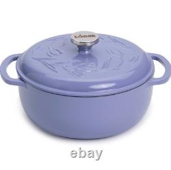 Lodge Enameled Cast Iron Dutch Oven with Tulip Lid 4.5 qt