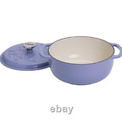 Lodge Enameled Cast Iron Dutch Oven with Tulip Lid 4.5 qt