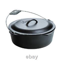 Lodge L12D03 Classic Pre Seasoned Cast Iron Dutch Oven with Lid 9 Quart Size 12