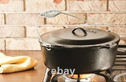 Lodge L12D03 Classic Pre Seasoned Cast Iron Dutch Oven with Lid 9 Quart Size 12