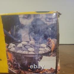 Lodge L14DCO3 Pre Seasoned Cast Iron Deep Camp Dutch Oven with Lid 10 Qt Size 14