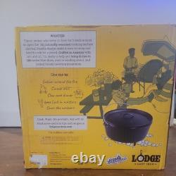 Lodge L14DCO3 Pre Seasoned Cast Iron Deep Camp Dutch Oven with Lid 10 Qt Size 14
