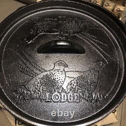 Lodge Pheasent Camp Oven Lid with Lodge No 8 Dutch Oven Bottom Custom Bundle