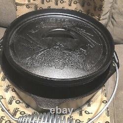 Lodge Pheasent Camp Oven Lid with Lodge No 8 Dutch Oven Bottom Custom Bundle