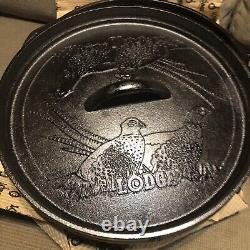 Lodge Pheasent Camp Oven Lid with Lodge No 8 Dutch Oven Bottom Custom Bundle