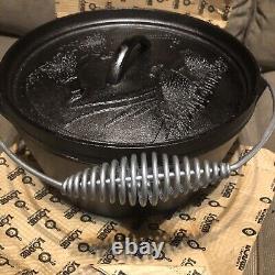 Lodge Pheasent Camp Oven Lid with Lodge No 8 Dutch Oven Bottom Custom Bundle