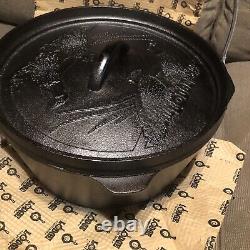 Lodge Pheasent Camp Oven Lid with Lodge No 8 Dutch Oven Bottom Custom Bundle