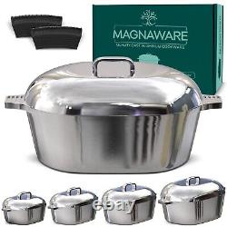 MAGNAWARE Quality Cast Aluminum Oval Dutch Oven 12.6 QT 18 Like MAGNALITE