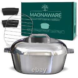 MAGNAWARE Quality Cast Aluminum Oval Dutch Oven 5 QT 11 Like MAGNALITE