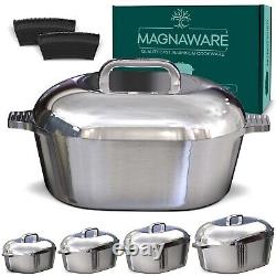 MAGNAWARE Quality Cast Aluminum Oval Dutch Oven 5 QT 11 Like MAGNALITE