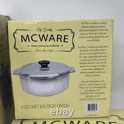 MCWARE Cookware Set 3 Pieces Stock Pot Dutch Oven Roasting Pan New