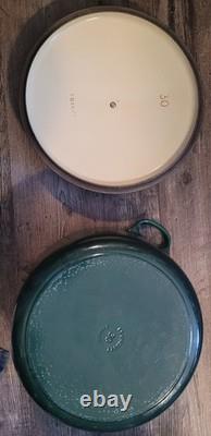 MINT! Le Creuset Dutch Oven JADE #30 9 qt / 8.4 liters RAREHTF
