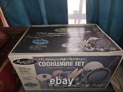 MIRRO MASTERBUILT 7 Piece POTS AND PAN SET NEW IN BOX OLD STOCK RARE VINTAGE