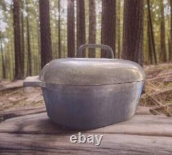 Magnalite Oval Dutch Oven Roaster Pan W Lid Vintage 4.5 Qts 12.5x8x4 Roasterette