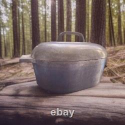 Magnalite Oval Dutch Oven Roaster Pan W Lid Vintage 4.5 Qts 12.5x8x4 Roasterette