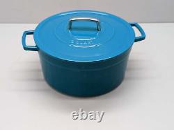 Martha Stewart 8 Quart Enameled Cast Iron Dutch Oven Teal