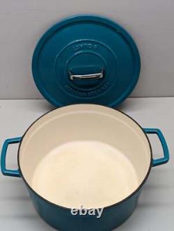 Martha Stewart 8 Quart Enameled Cast Iron Dutch Oven Teal